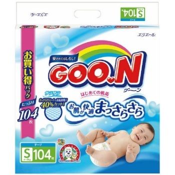 GOO.N 大王 维E系列 婴幼儿纸尿裤 S号（4-8kg）104片*2包