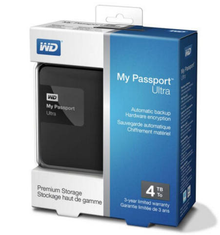 WD 西部数据 My Passport Ultra 升级版 4TB 2.5英寸 移动硬盘