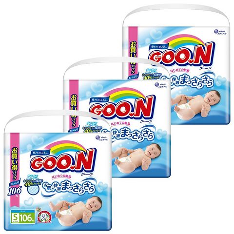 GOO.N 大王 维E系列 婴幼儿纸尿裤 S号（4-8kg）106片*3包 
