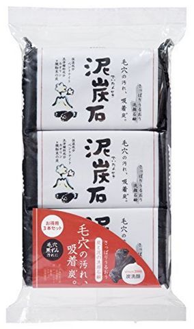 PELICAN 天然泥炭石 毛孔清洁皂 110g*3个  