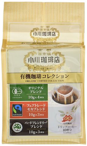 小川咖啡店 有机挂耳咖啡 3种口味混合装 10包