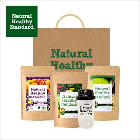 Natural Healthy Standard 酵素代餐粉 200g*3袋 福袋套餐+摇摇杯 450ml 