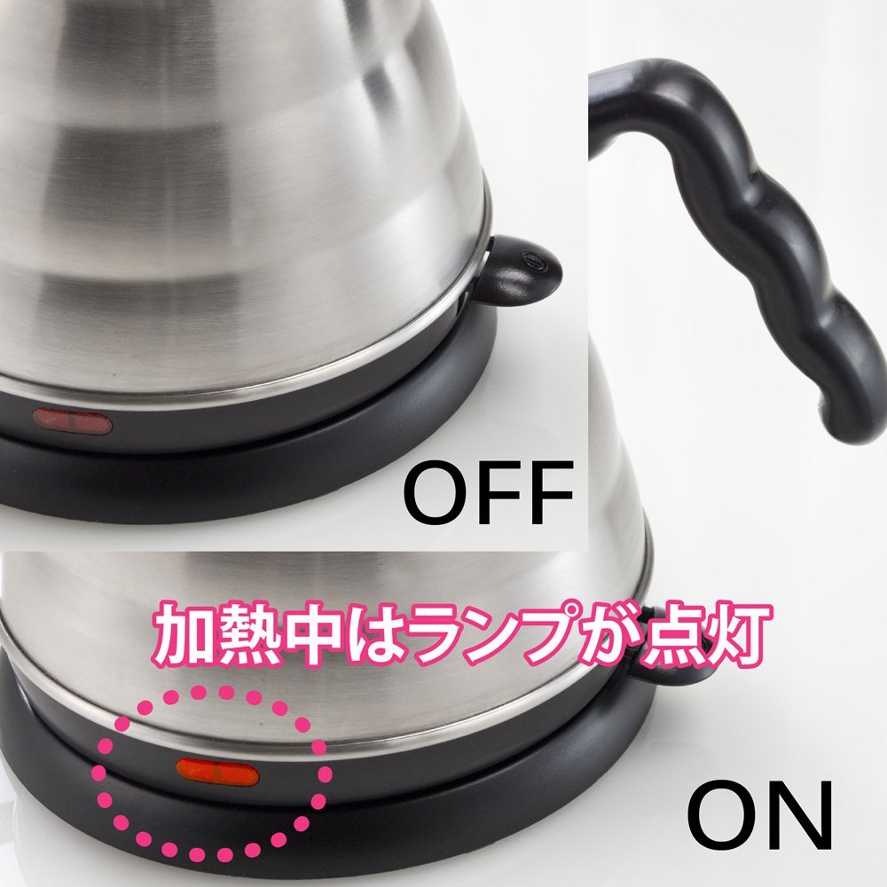 HARIO EVKB-80HSV-15 不锈钢电热细口咖啡壶 1.2L