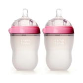 Comotomo 可么多么 粉色婴儿硅胶奶瓶 250ml 2只装 $21.59（约153元）