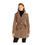 London Fog Belted Trench with Hood 女士风衣