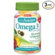 最好吃的DHA！Vitafusion 成人Omega-3果味小熊糖 3瓶