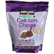 kirklcalcium chews无糖补钙咀嚼钙 D+K180粒巧克力口味
