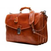 Floto Olive Brown Leather Briefcase 男款公文包