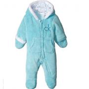 Calvin Klein Baby Boys’ Blue Silky Sherpa Pram 男宝宝 连体衣