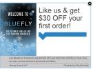 关注Bluefly,首单满$100可立减$30!