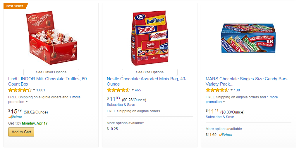 Amazon：美国亚马逊精选品牌糖果买满$25立享7.5折