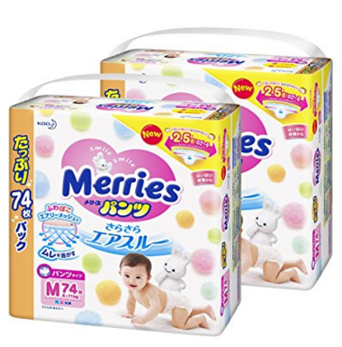 日本亚马逊精选花王Merries纸尿裤初次定期购减1000日元