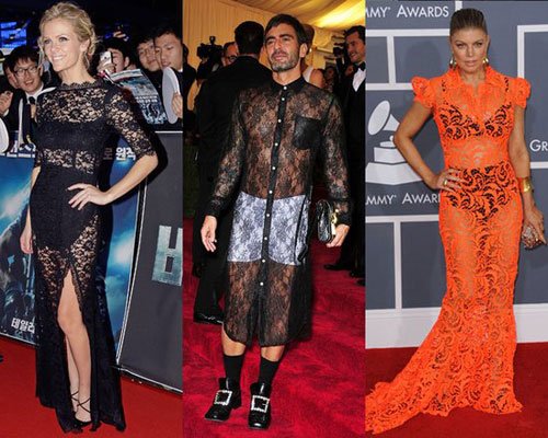 高透的蕾丝裙 时髦or雷人