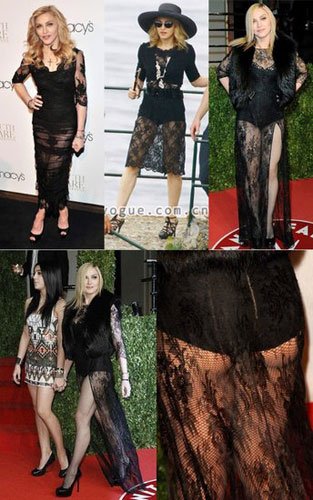 高透的蕾丝裙 时髦or雷人