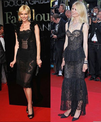 高透的蕾丝裙 时髦or雷人