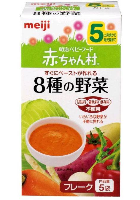 meiji 明治 AH-18 8种蔬菜 婴儿蔬果粉 5袋*6盒