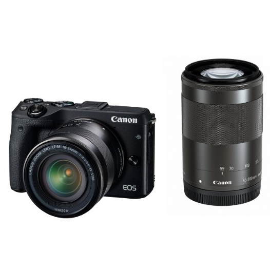 Canon 佳能 EOS M3 便携无反双头套机（18-55mm+55-200mm）