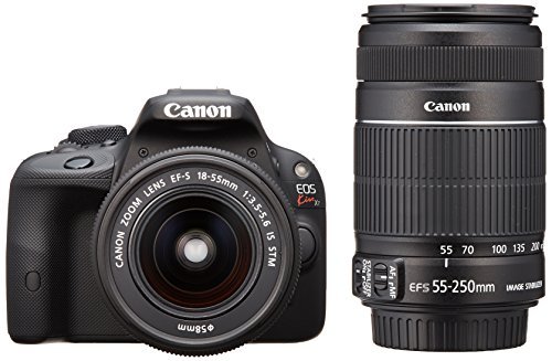 Canon 佳能 EOS Kiss X7（100D）双镜头 EF-S18-55/55-250mm 套机 黑色