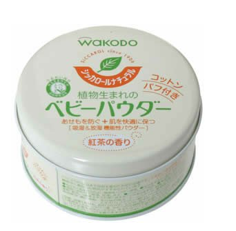  凑单品：Wakodo 和光堂 天然绿茶 爽身粉
