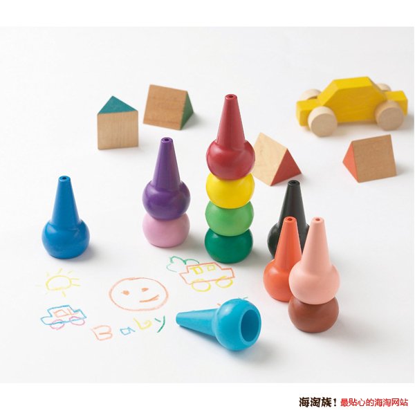 BABY COLOR 无毒安全 积木蜡笔