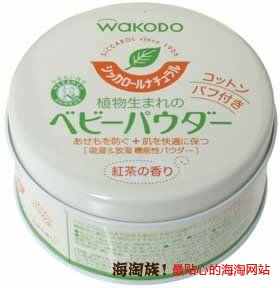 凑单品:Wakodo 和光堂 天然绿茶 爽身粉 120g