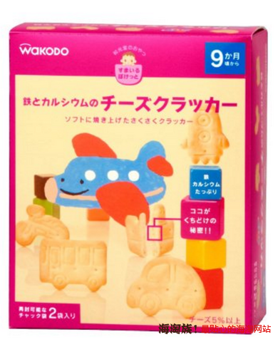 凑单品:wakodo 和光堂 卡通交通工具造型饼干 25g*2袋*6盒 