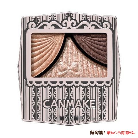 凑单品:CANMAKE 蝴蝶结清透水漾 三色眼影盒 