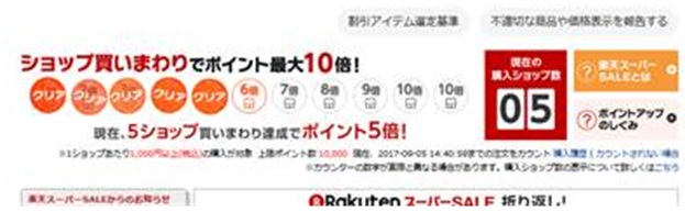 日本Rakuten 市场：Super Sale 超级优惠