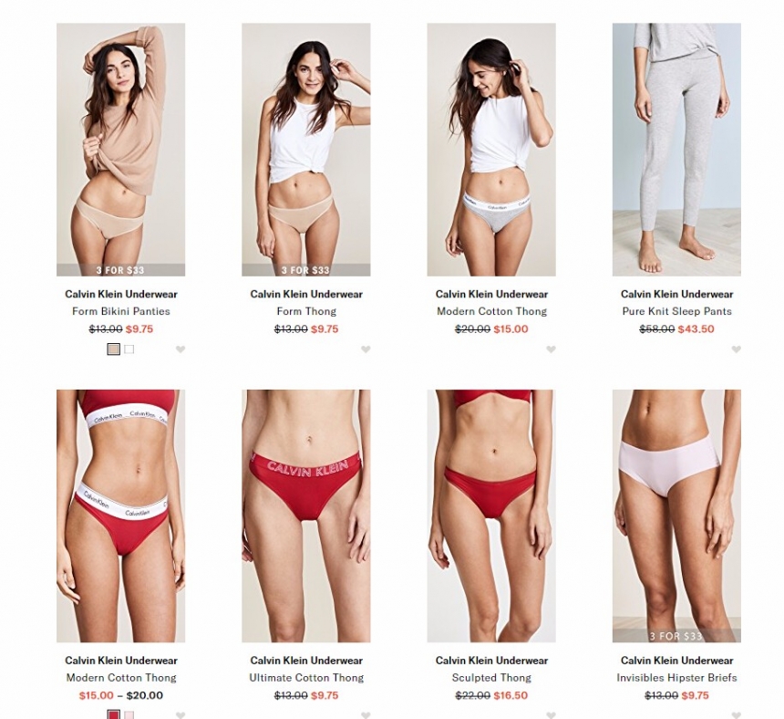 Shopbop：Calvin Klein Underwear 舒服性感内衣